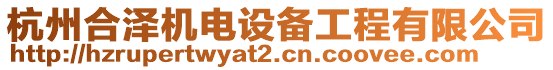 杭州合澤機(jī)電設(shè)備工程有限公司