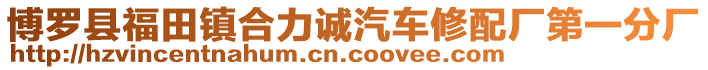 博羅縣福田鎮(zhèn)合力誠(chéng)汽車修配廠第一分廠