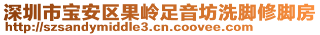 深圳市寶安區(qū)果嶺足音坊洗腳修腳房