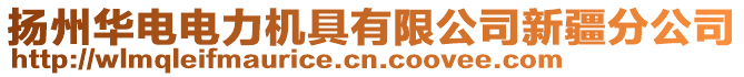 揚州華電電力機具有限公司新疆分公司