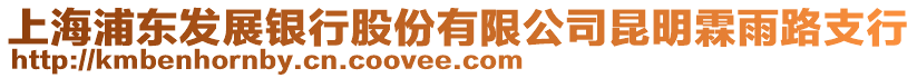 上海浦東發(fā)展銀行股份有限公司昆明霖雨路支行