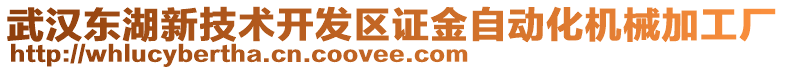 武漢東湖新技術(shù)開發(fā)區(qū)證金自動化機械加工廠