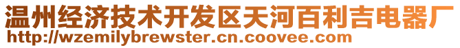 溫州經(jīng)濟(jì)技術(shù)開發(fā)區(qū)天河百利吉電器廠