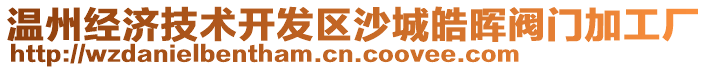 溫州經(jīng)濟(jì)技術(shù)開(kāi)發(fā)區(qū)沙城皓暉閥門(mén)加工廠