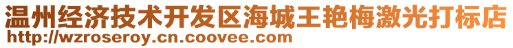溫州經(jīng)濟(jì)技術(shù)開發(fā)區(qū)海城王艷梅激光打標(biāo)店