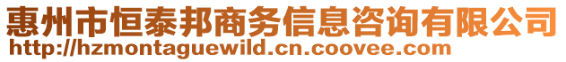 惠州市恒泰邦商務(wù)信息咨詢(xún)有限公司