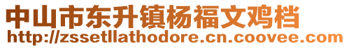 中山市東升鎮(zhèn)楊福文雞檔