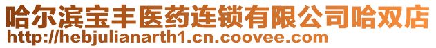 哈爾濱寶豐醫(yī)藥連鎖有限公司哈雙店