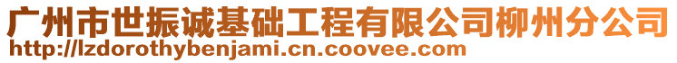 廣州市世振誠基礎(chǔ)工程有限公司柳州分公司