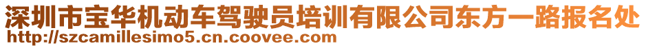 深圳市寶華機(jī)動(dòng)車駕駛員培訓(xùn)有限公司東方一路報(bào)名處