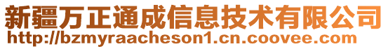 新疆萬正通成信息技術(shù)有限公司