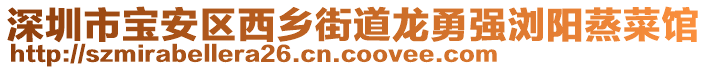 深圳市寶安區(qū)西鄉(xiāng)街道龍勇強(qiáng)瀏陽蒸菜館