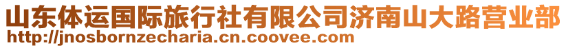 山東體運(yùn)國(guó)際旅行社有限公司濟(jì)南山大路營(yíng)業(yè)部