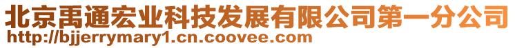 北京禹通宏业科技发展有限公司第一分公司