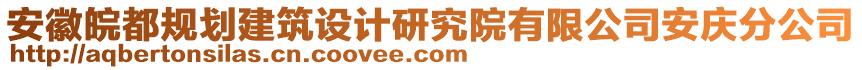 安徽皖都規(guī)劃建筑設(shè)計(jì)研究院有限公司安慶分公司