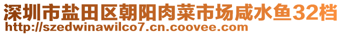 深圳市鹽田區(qū)朝陽肉菜市場咸水魚32檔