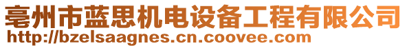 亳州市藍思機電設備工程有限公司