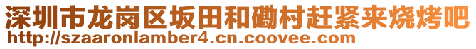 深圳市龍崗區(qū)坂田和磡村趕緊來燒烤吧