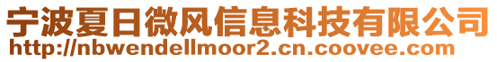 宁波夏日微风信息科技有限公司