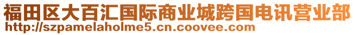 福田區(qū)大百匯國際商業(yè)城跨國電訊營業(yè)部