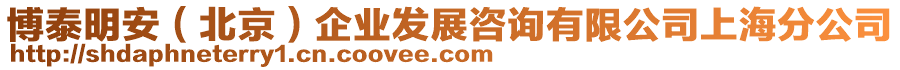 博泰明安（北京）企業(yè)發(fā)展咨詢有限公司上海分公司