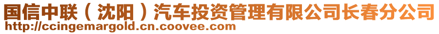 国信中联（沈阳）汽车投资管理有限公司长春分公司