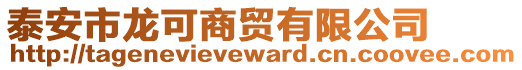 泰安市龍可商貿(mào)有限公司