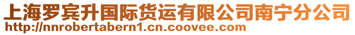 上海羅賓升國(guó)際貨運(yùn)有限公司南寧分公司