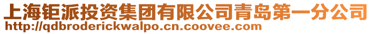 上海鉅派投資集團有限公司青島第一分公司