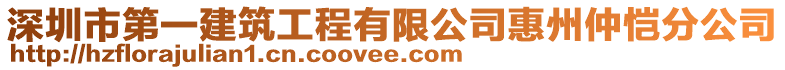 深圳市第一建筑工程有限公司惠州仲愷分公司