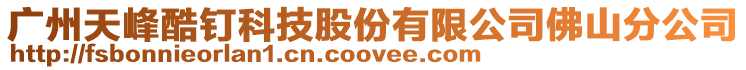 廣州天峰酷釘科技股份有限公司佛山分公司