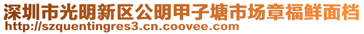 深圳市光明新区公明甲子塘市场章福鲜面档