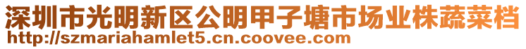 深圳市光明新區(qū)公明甲子塘市場業(yè)株蔬菜檔