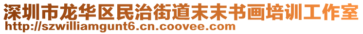深圳市龍華區(qū)民治街道末末書畫培訓工作室