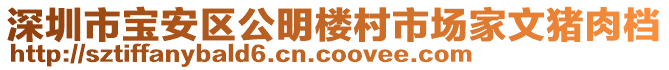 深圳市宝安区公明楼村市场家文猪肉档