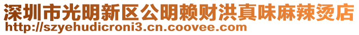 深圳市光明新區(qū)公明賴財洪真味麻辣燙店