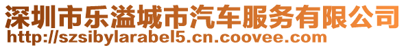 深圳市樂溢城市汽車服務有限公司