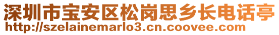 深圳市寶安區(qū)松崗思鄉(xiāng)長電話亭