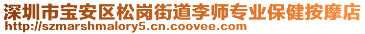 深圳市寶安區(qū)松崗街道李師專業(yè)保健按摩店