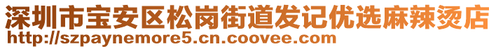 深圳市寶安區(qū)松崗街道發(fā)記優(yōu)選麻辣燙店