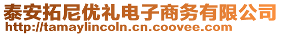 泰安拓尼優(yōu)禮電子商務(wù)有限公司