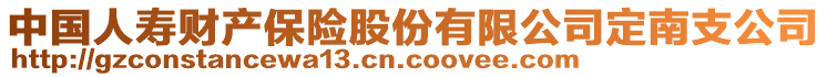 中国人寿财产保险股份有限公司定南支公司