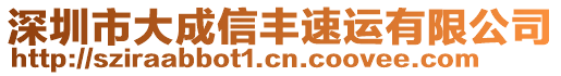 深圳市大成信丰速运有限公司