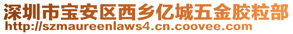 深圳市寶安區(qū)西鄉(xiāng)億城五金膠粒部