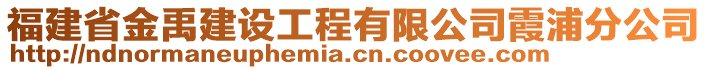 福建省金禹建設(shè)工程有限公司霞浦分公司