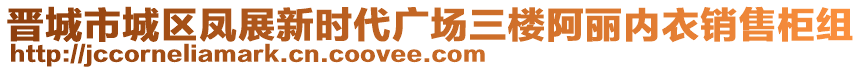 晉城市城區(qū)鳳展新時代廣場三樓阿麗內(nèi)衣銷售柜組