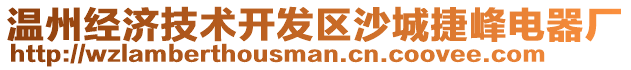 溫州經(jīng)濟(jì)技術(shù)開(kāi)發(fā)區(qū)沙城捷峰電器廠(chǎng)