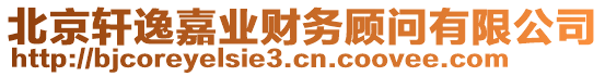 北京軒逸嘉業(yè)財(cái)務(wù)顧問(wèn)有限公司