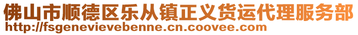 佛山市顺德区乐从镇正义货运代理服务部