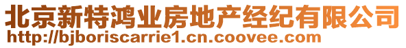 北京新特鴻業(yè)房地產(chǎn)經(jīng)紀有限公司